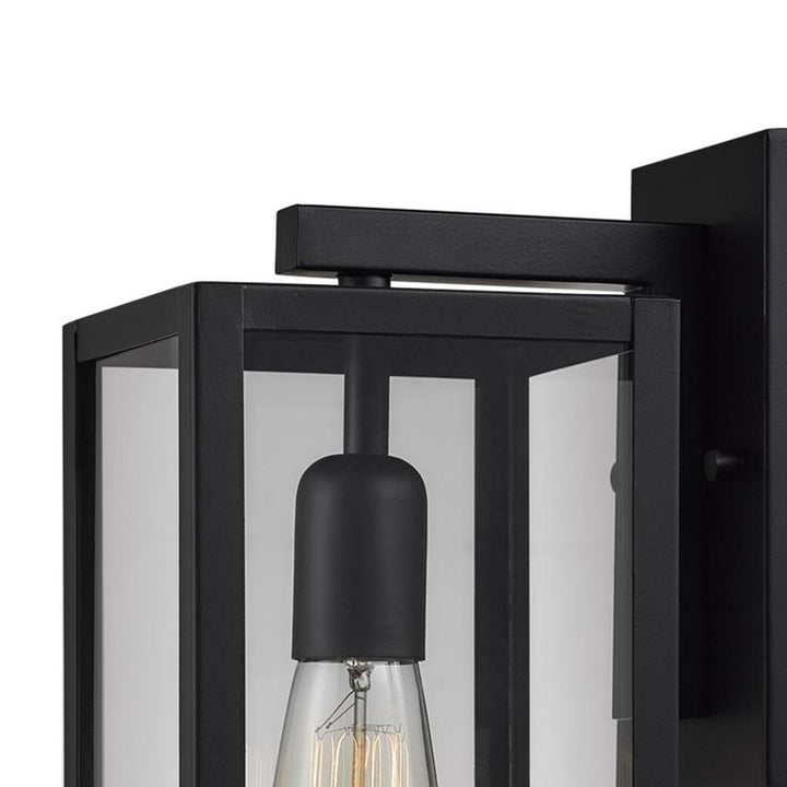 Hurley 1-Light Black Outdoor Wall Lantern Sconce