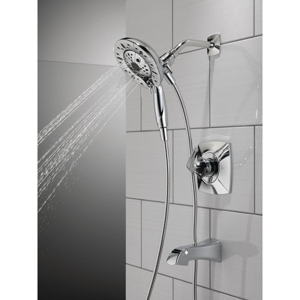 Vesna In2ition 2-in-1 Single-Handle 5-Spray Tub and Shower Faucet in Chrome (Valve Included) - Super Arbor