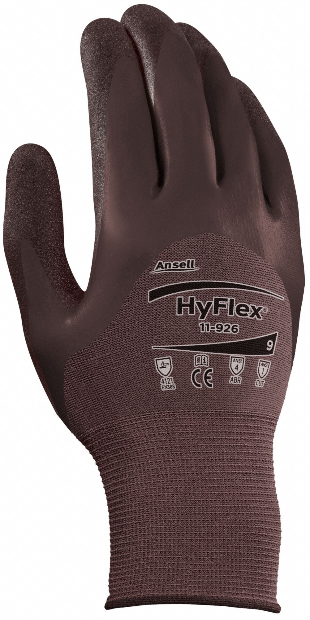 HYFLEX Nitrile Coated Gloves - 2XL, Purple, ANSI Abrasion Level 3