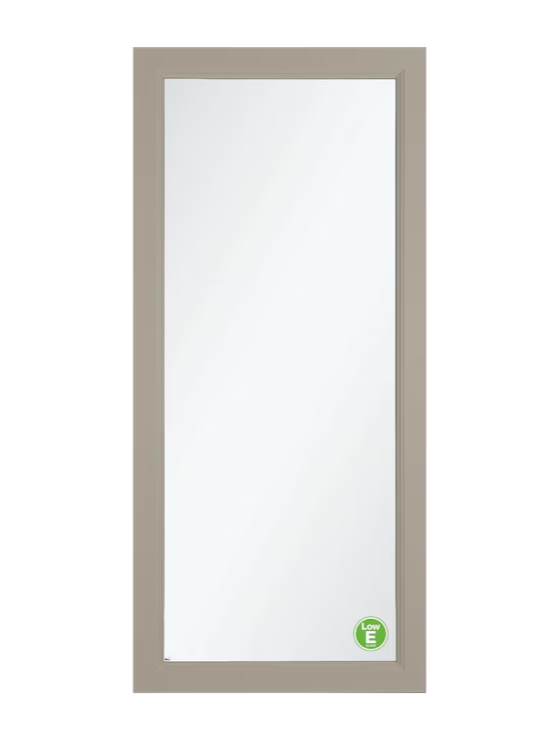LARSON Signature Selection Low-E 36-in x 81-in Sandstone Full-view Interchangeable Screen Aluminum Storm Door