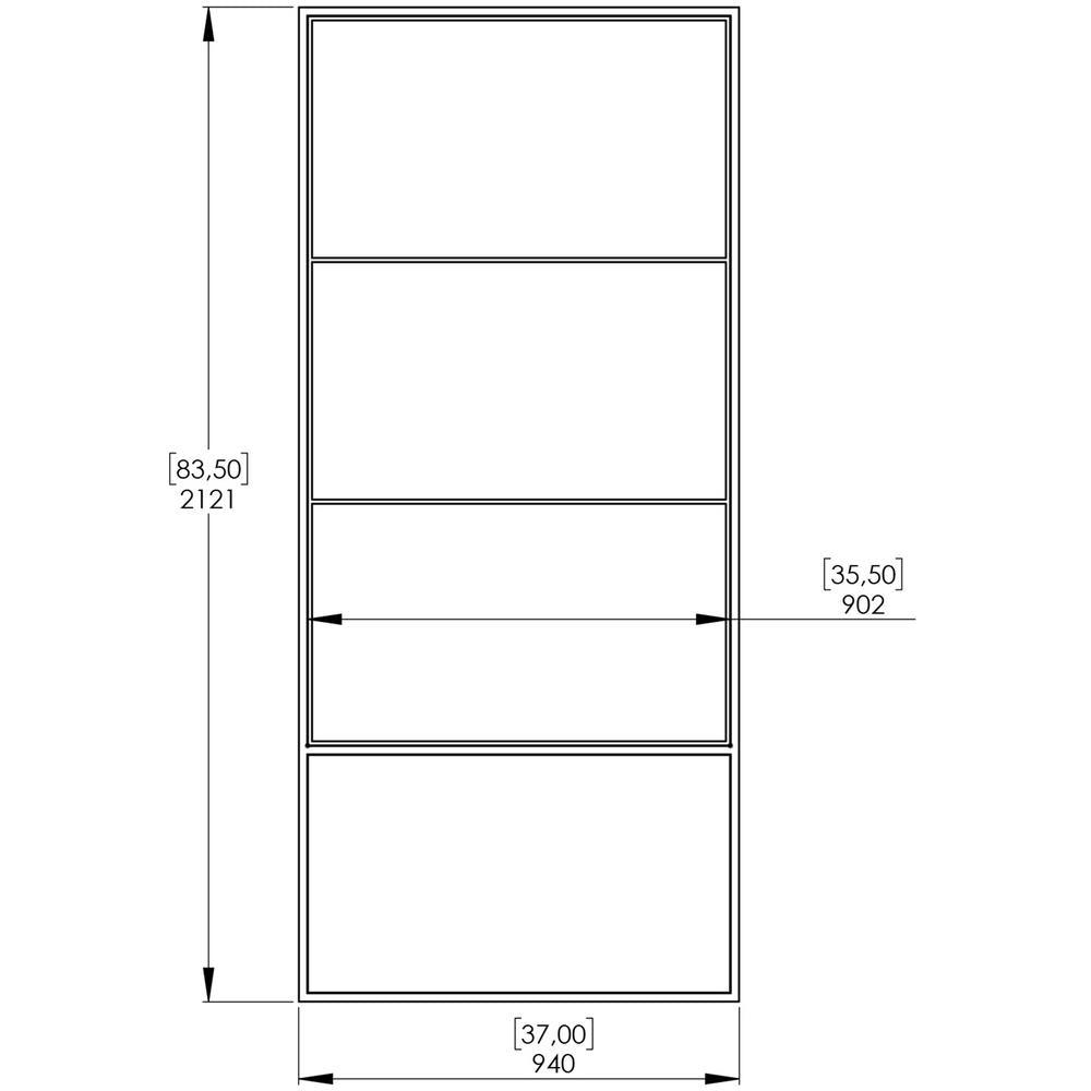 37in.x84in.x3 in. Concorde Epoxy Coated Steel Frame w/ Clear Tempered Glass Barn Door Interior Sliding Door Hardware Kit - Super Arbor
