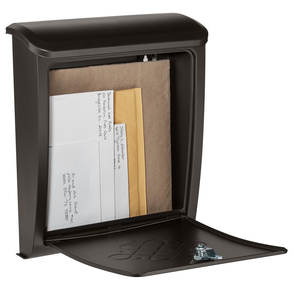 Bordeaux Locking Rubbed Bronze Wall Mount Mailbox - Super Arbor