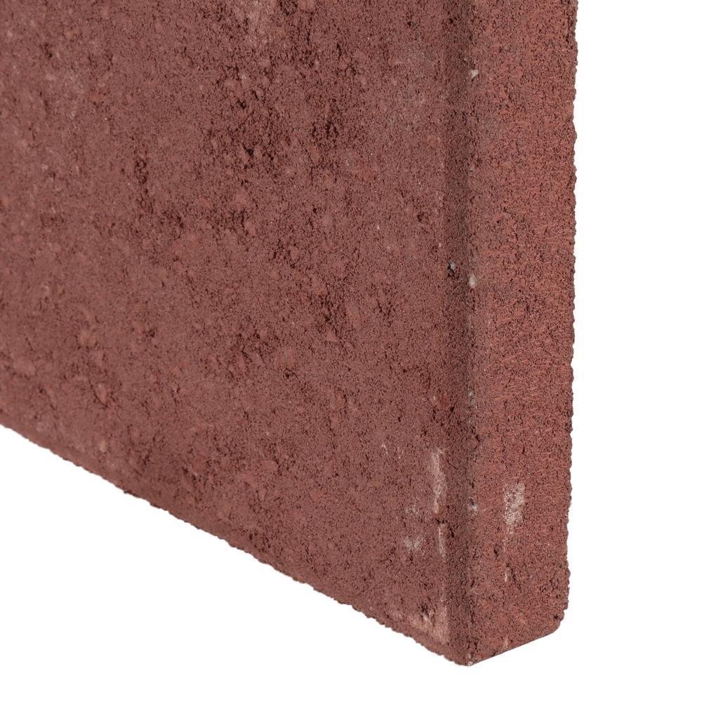 12 in. x 12 in. x 1.5 in. River Red Square Concrete Step Stone - Super Arbor