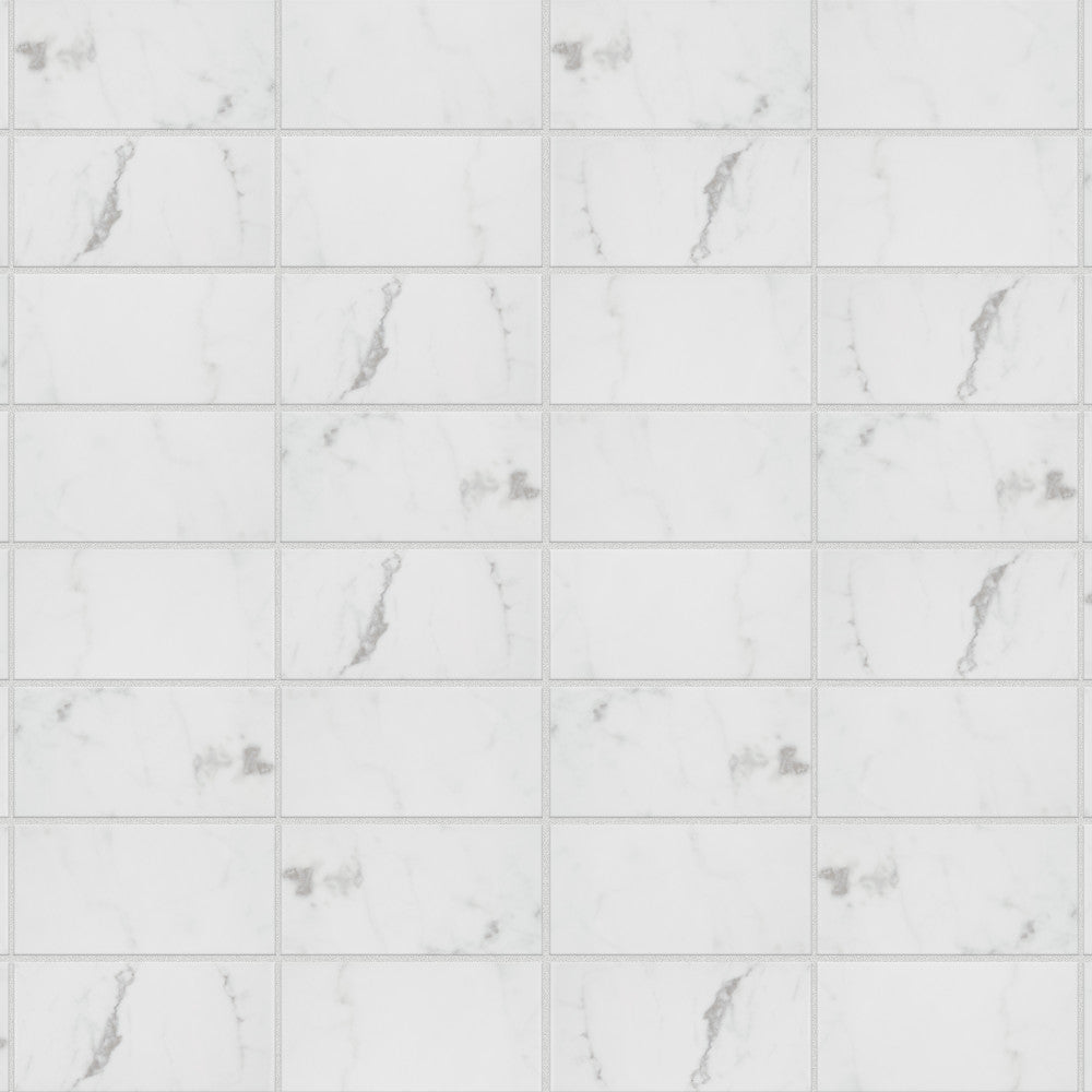 Merola Tile Classico Carrara Glossy 3 in. x 6 in. Ceramic Subway Wall Tile (6.03 sq. ft. / Case)