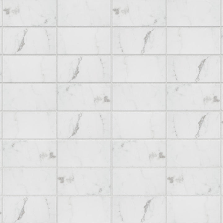 Merola Tile Classico Carrara Glossy 3 in. x 6 in. Ceramic Subway Wall Tile (6.03 sq. ft. / Case)