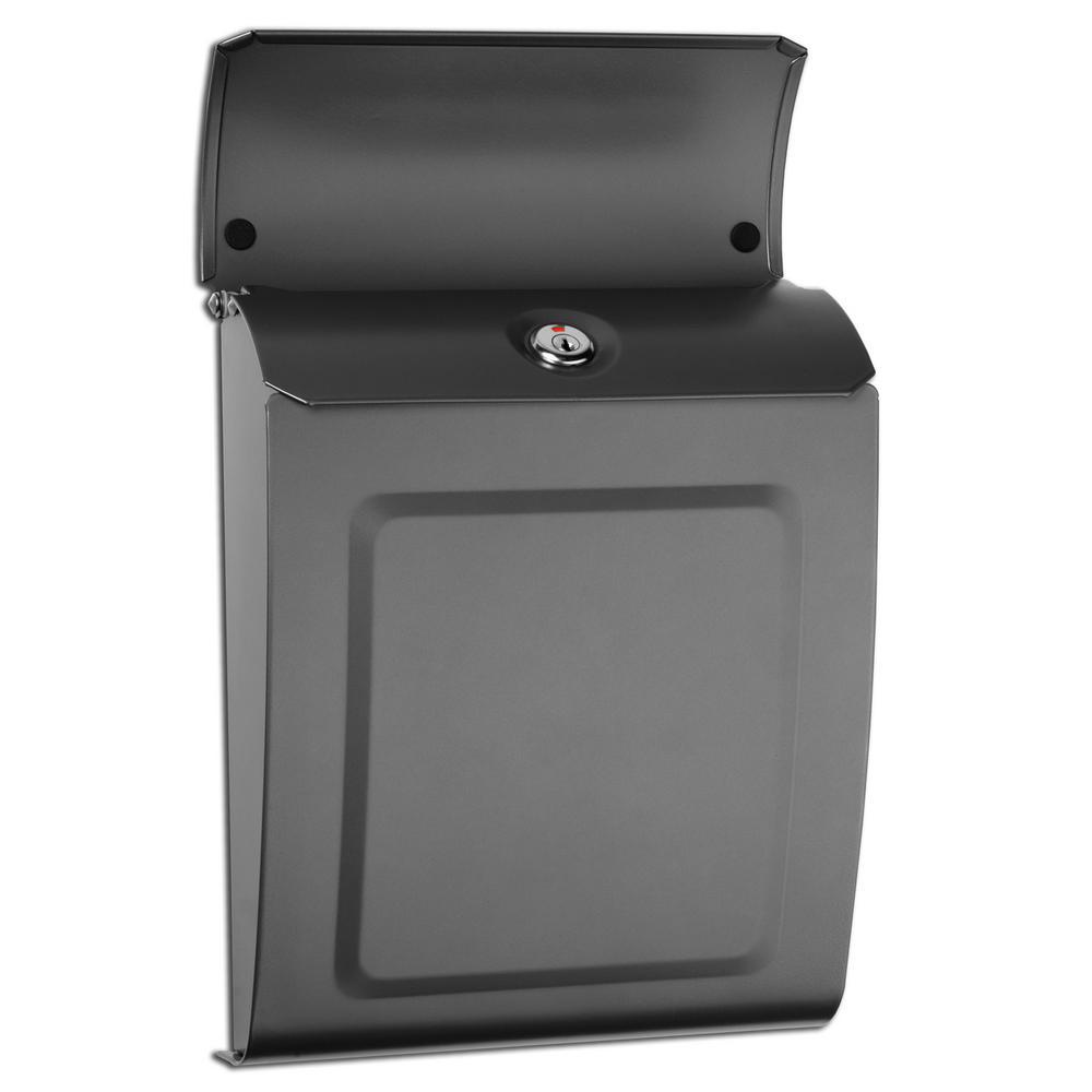 Aspen Locking Wall Mount Mailbox Graphite - Super Arbor