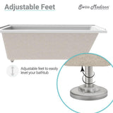 Voltaire 60 x 32 in. Acrylic Left-Hand Drain with Integral Tile Flange Rectangular Drop-in Bathtub in White - Super Arbor