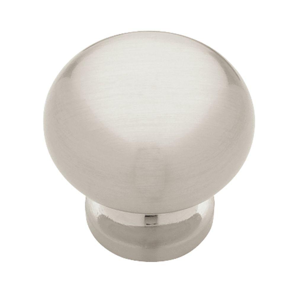 Grace 1-1/8 in. (28mm) Satin Nickel Round Cabinet Knob - Super Arbor