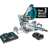 18-Volt X2 LXT Lithium-Ion (36-Volt) 12 in. Brushless Cordless Dual-Bevel Sliding Compound Miter Saw Laser Kit (5.0 Ah)