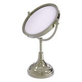 Allied Brass 8-in x 15-in Matte White Double-Sided Magnifying Countertop Vanity Mirror