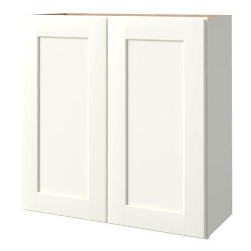 allen + roth Aveley 30-in W x 30.125-in H x 12-in D Linen Maple Door Wall Semi-Custom Cabinet