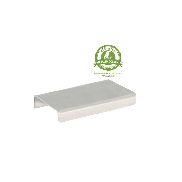 2 in. (50 mm) Brushed Nickel Contemporary Edge Drawer Pull