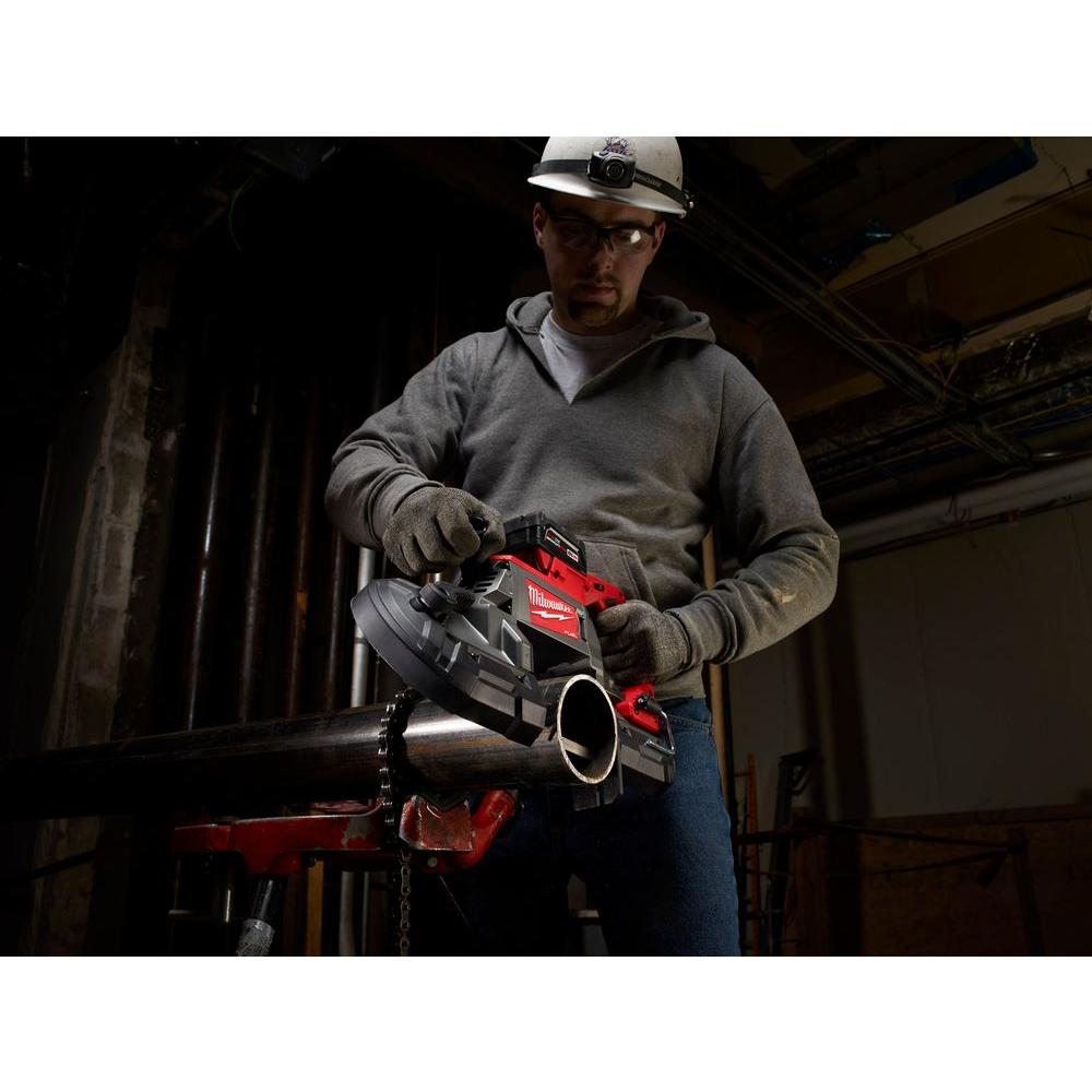 M18 FUEL 18-Volt Lithium-Ion Brushless Cordless Deep Cut Band Saw and Grease Gun 2-Speed with Two 6.0 Ah Batteries