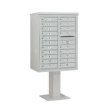 3400 Series Black Mount 4C Pedestal Mailbox with 20 MB1 Doors/2 PL - Super Arbor