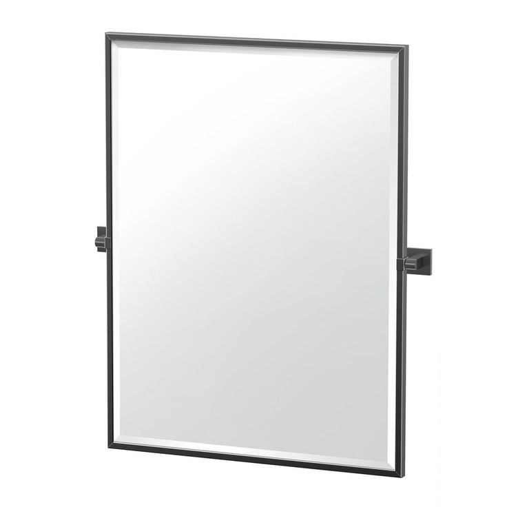 Elevate 32.5 in. x 27.63 in. Framed Rectangle Mirror in Matte Black
