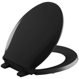 Cachet Quiet-Close Round Closed Front Toilet Seat with Grip-Tight Bumpers in White - Super Arbor