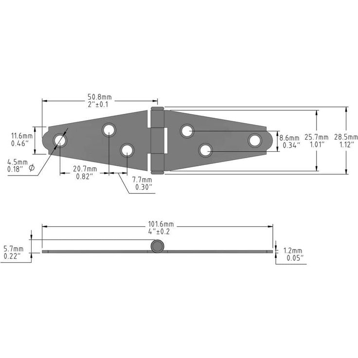 Everbilt 2 in. x 2 in. Zinc-Plated Strap Hinge (2-Pack)