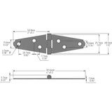 Everbilt 2 in. x 2 in. Zinc-Plated Strap Hinge (2-Pack)