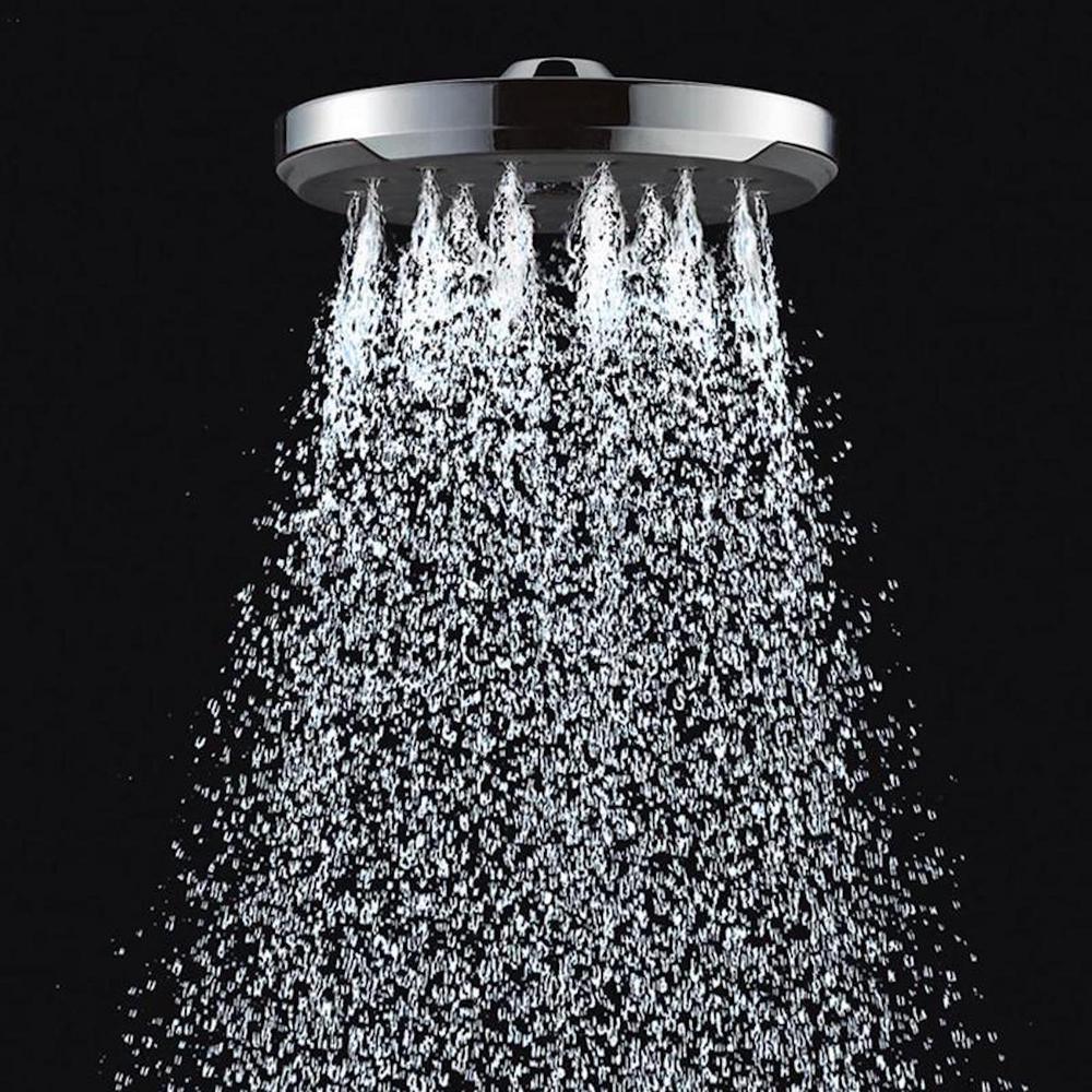 Kiri 1-Spray 6 in. Single Wall Mount Fixed Shower Head in Chrome - Super Arbor