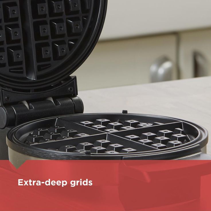 7.25 in. Silver Belgian Waffle Maker