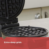 7.25 in. Silver Belgian Waffle Maker