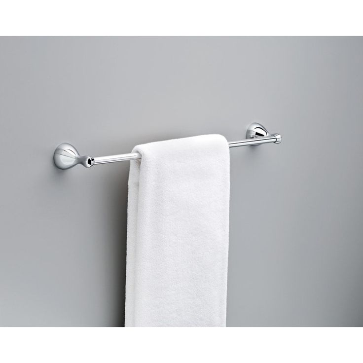 Delta Foundations 24-in Polished Chrome Wall Mount Single Towel Bar