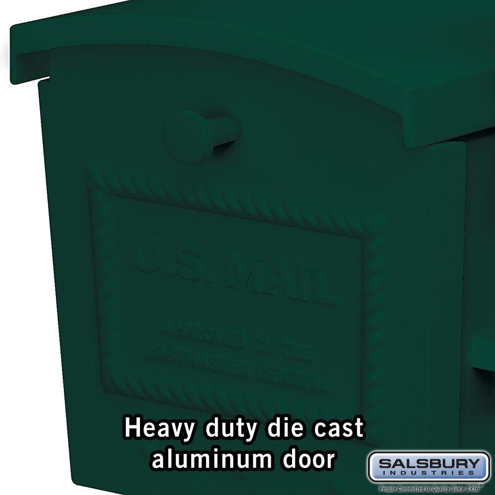 4500 Series Post Style Townhouse Mailbox in Green - Super Arbor