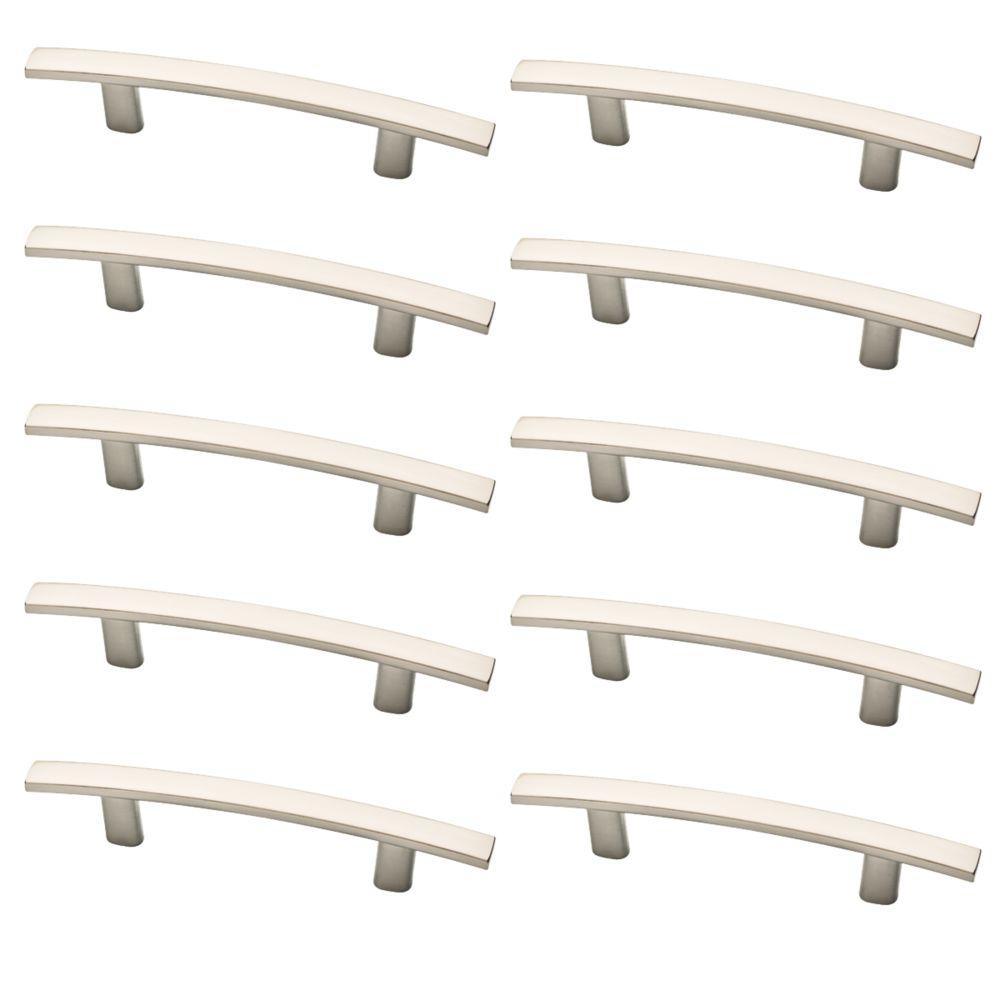 Essentials Subtle Arch 3 in. (76mm) Center-to-Center Satin Nickel Drawer Pull (10-Pack) - Super Arbor