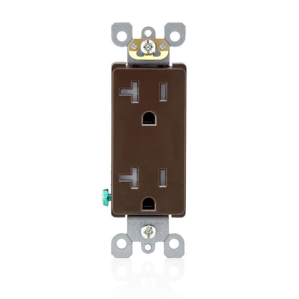Decora 20 Amp Ultrasonic Tamper Resistant Duplex Outlet, White (10-Pack) - Super Arbor