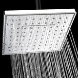 1-Spray 7.88 in. Single Wall Mount Fixed Rain Shower Head in Chrome - Super Arbor