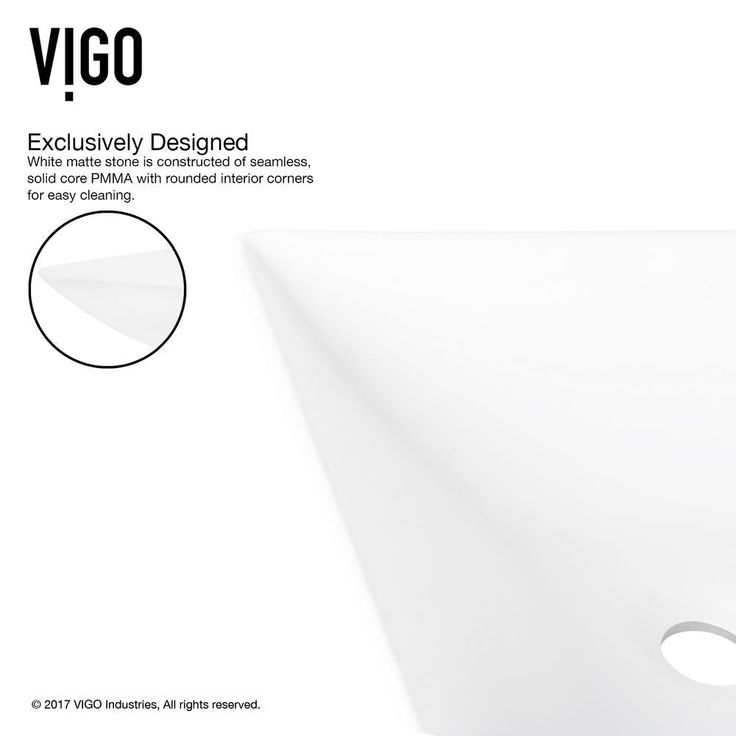 VIGO Hibiscus White Handmade Countertop Matte Stone Square Vessel Bathroom Sink in Matte White