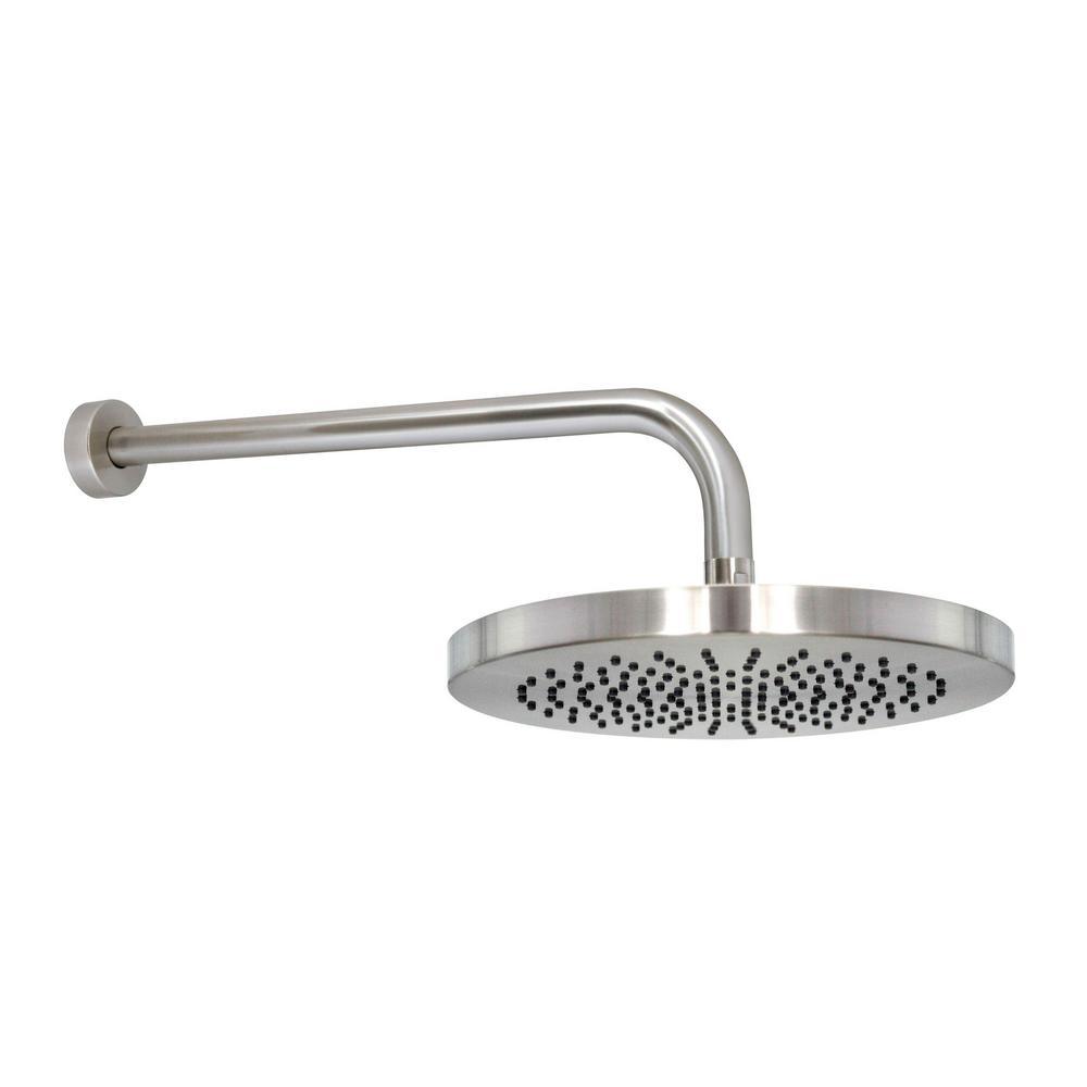 1-Spray 10 in. Single Wall Mount Waterfall Fixed Rain Shower Head in Rubbed Bronze - Super Arbor