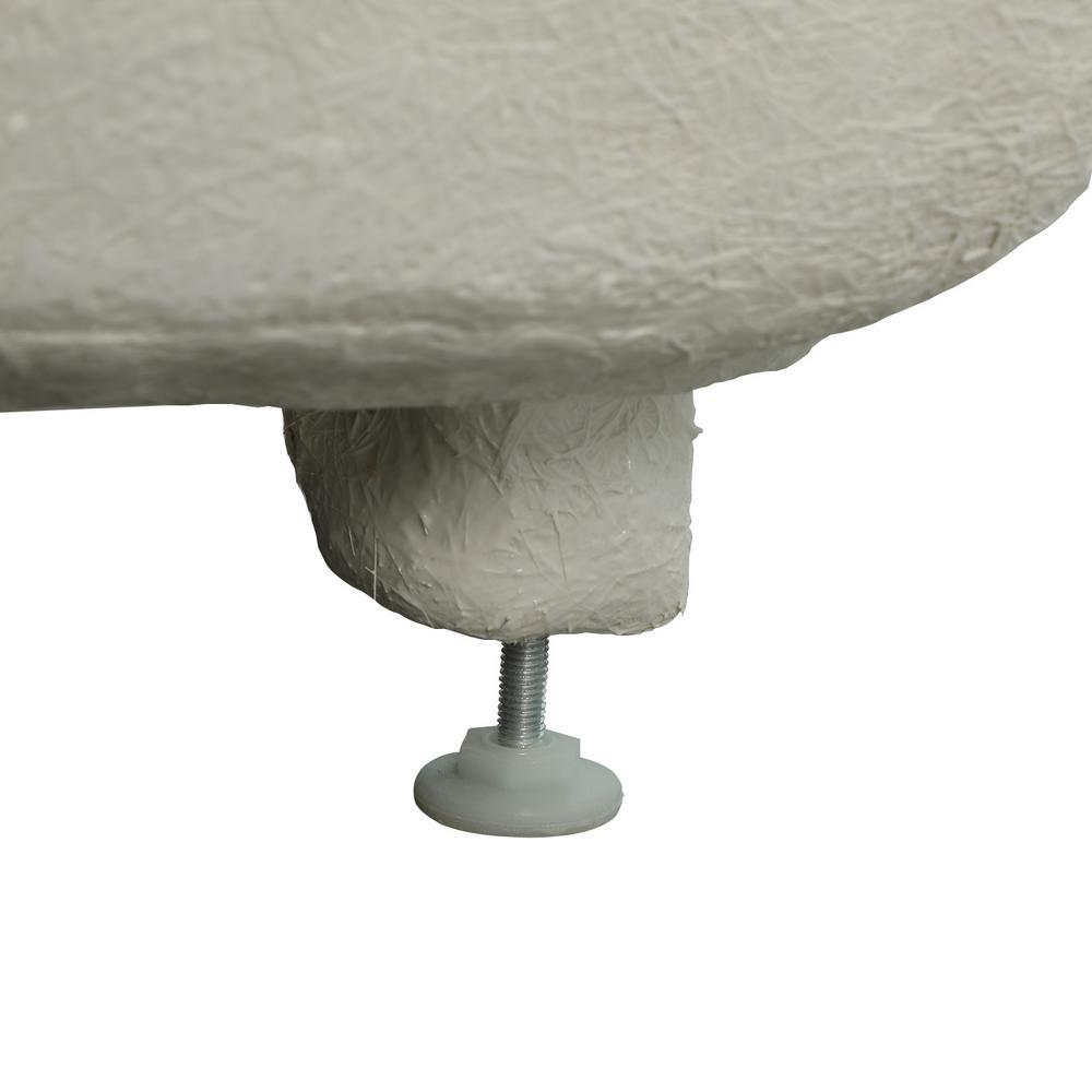59.76 in. Left-Hand Acrylic Center Drain Rectangular Alcove Bathtub in White - Super Arbor