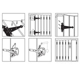 Everbilt Black Decorative Gate Tee Hinge and Latch Set