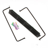 GigaMax 48-Port Cat 5e Universal 2RU Patch Panel with Cable Management Bar, Black - Super Arbor