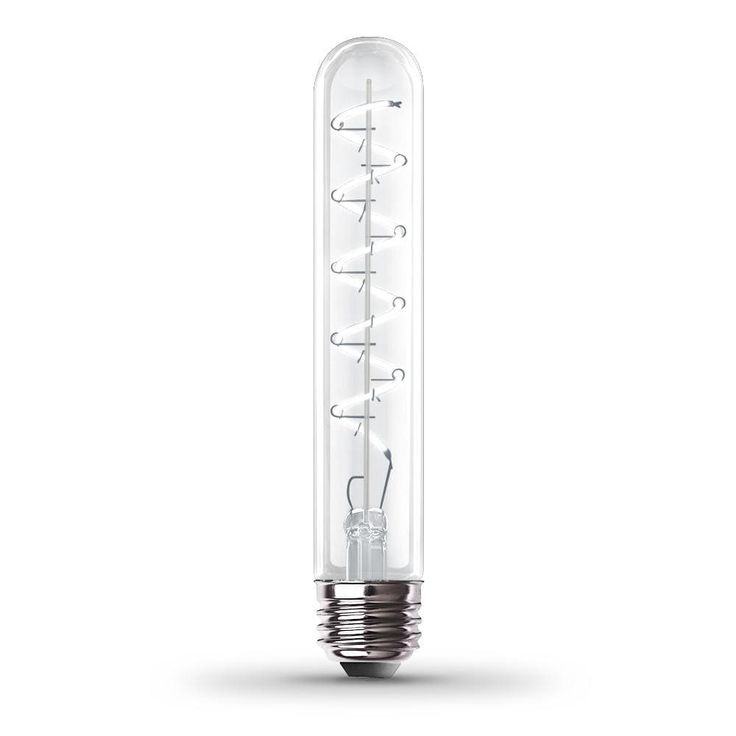 Feit Electric 40W Equivalent T10 Dimmable LED Clear Glass Vintage Edison Large Light Bulb w/ Spiral Filament Bright White (12-Pack)