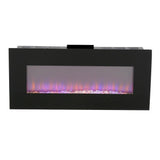 42 in. LED Fire and Ice Electric Fireplace with Remote in Black - Super Arbor