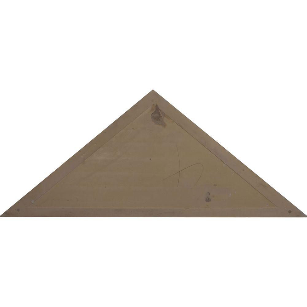 48 in. x 20 in. Triangle Primed Polyurethane Paintable Gable Louver Vent - Super Arbor