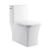 Concorde 1-Piece 0.8/1.28 GPF Dual Flush Square Elongated Toilet in White - Super Arbor