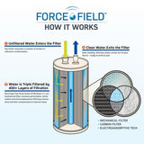 Force Field - Under the Sink 5 in. Replacement Point of Use Water Filter Capsule with Carbon