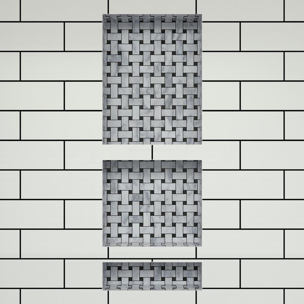 Redi Niche 16 in. x 40 in. Triple Shower Niche Set in Black - Super Arbor