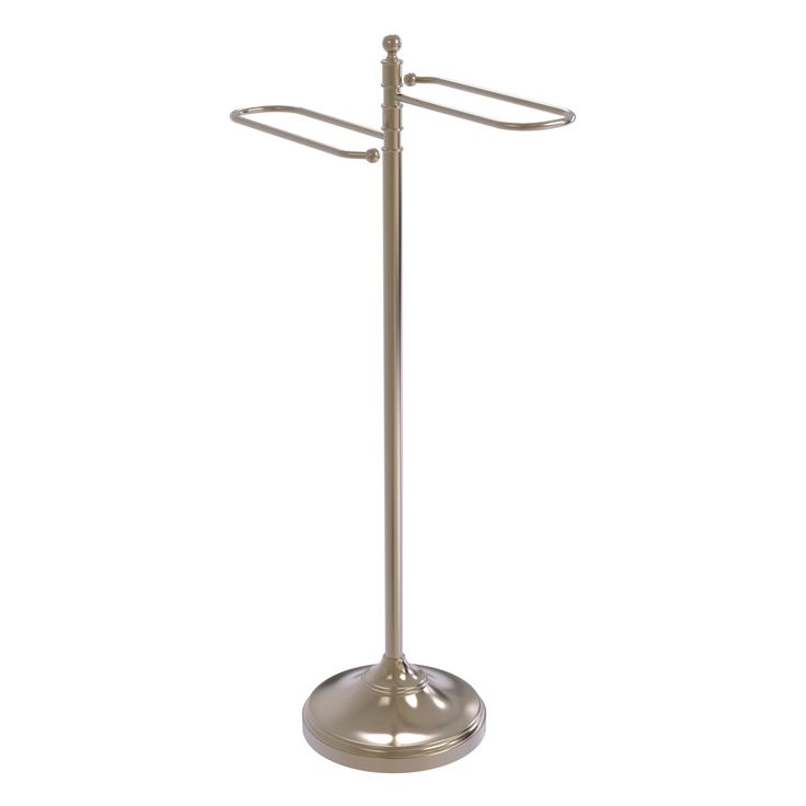 Allied Brass Traditional Free Standing Floor Bath Towel Valet in Antique Pewter