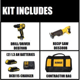 ATOMIC 20-Volt MAX Lithium-Ion Brushless Cordless Compact 1/2 in. Drill Driver with Bonus Cordless Recip Saw (Tool-Only) - Super Arbor