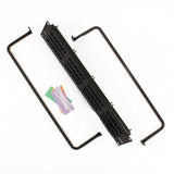 48-Port eXtreme Cat 6+ Flat 110-Style 2RU Patch Panel with Cable Management Bar, Black - Super Arbor