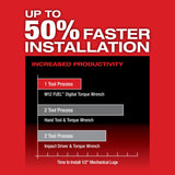 Milwaukee M12 FUEL ONE-KEY 12V Brushless 3/8 in. Digital Torque Wrench (Tool-Only), 10–100 ft-lbs