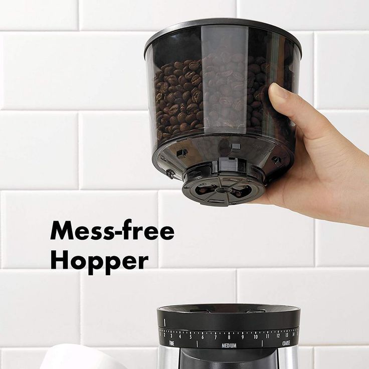 16 oz. Stainless Steel Conical Coffee Grinder with Adjustable Settings