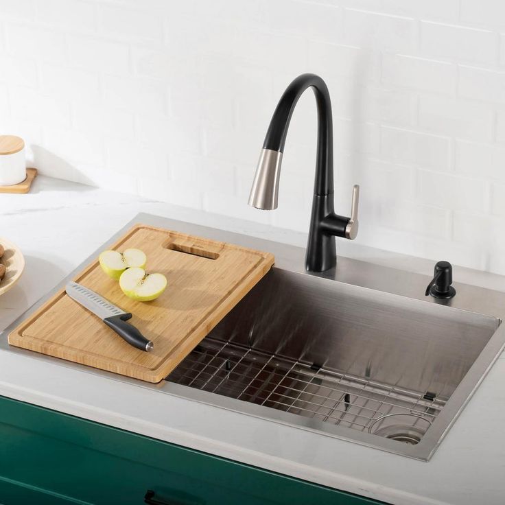 19.5 in. x 12 in. Rectangle Organic Solid Bamboo Cutting Board for Kitchen Sink