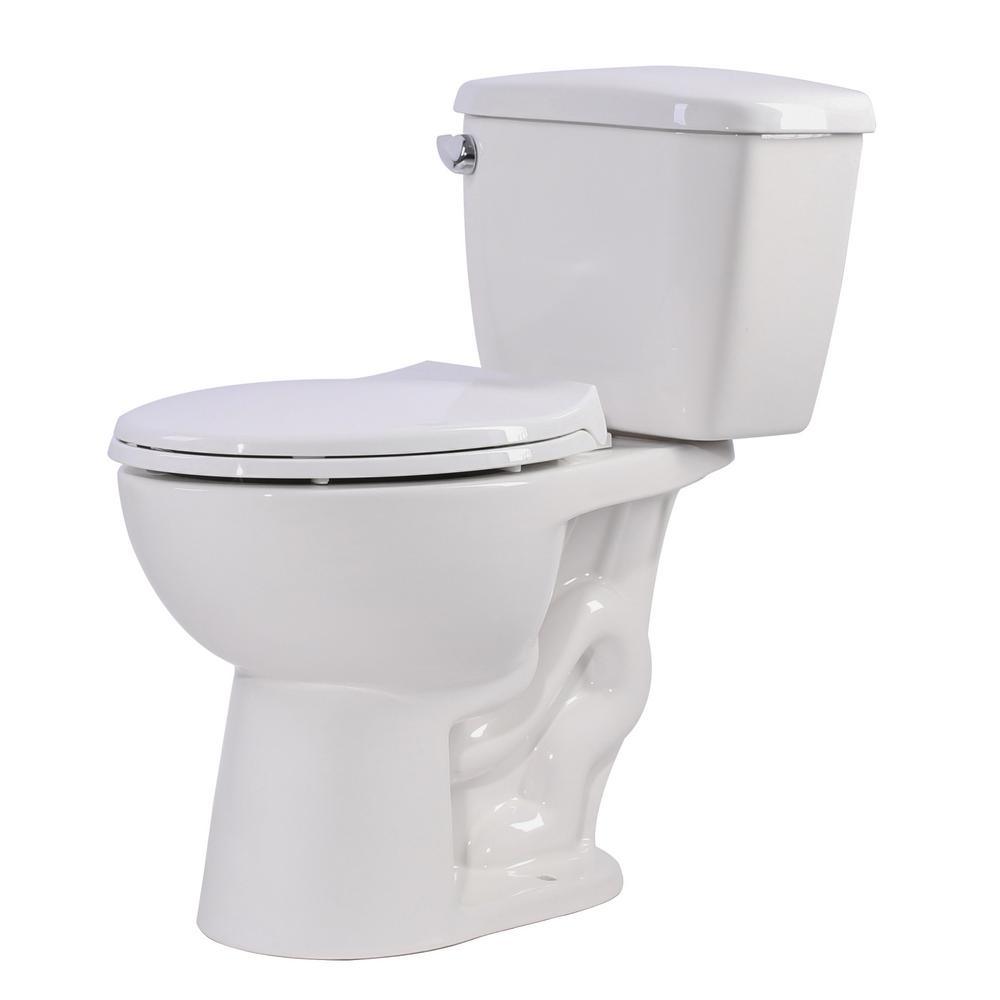 52.8 in. Walk-In Whirlpool Bathtub in White with 1.28 GPF Single Flush Toilet - Super Arbor
