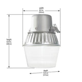 65-Watt Metallic Outdoor Fluorescent Security Wall and Area Light with Dusk to Dawn Photocell Sensor