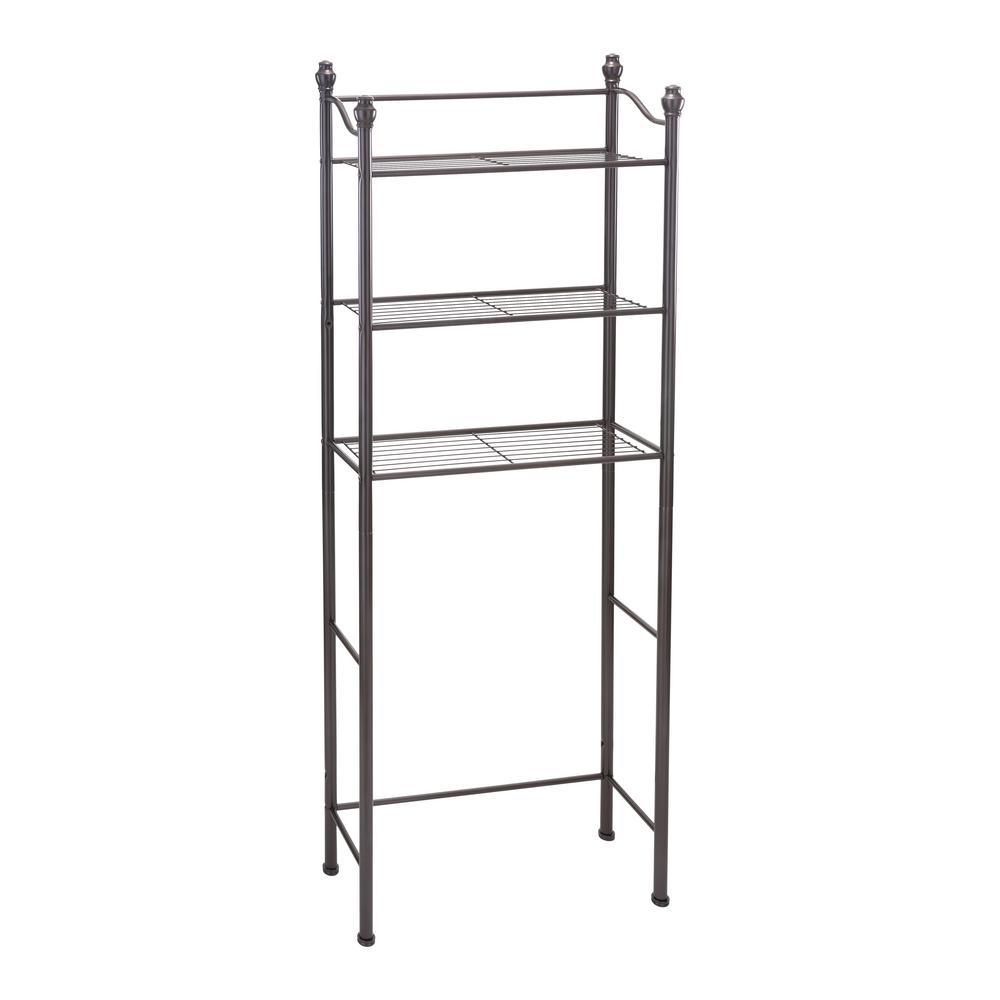 10.25 in. W  3-Tier Over the Toilet Space Saver in Oil Rubbed Bronze - Super Arbor